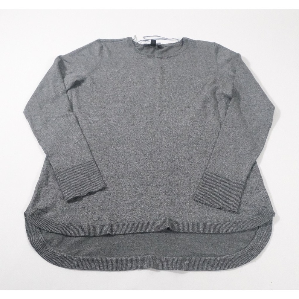 Cyrus Sweater Womens S Gray Pullover High Low Hem Crew Neck R04121102 Knit Top